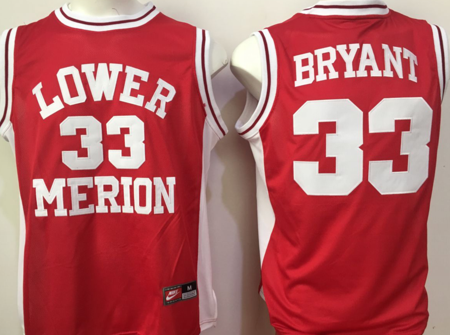 LOWER MERION HIGH SCHOOL Red #33 BRYANT Jersey