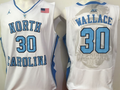 North Carolina Tar Heels White #30 WALLACE Jersey