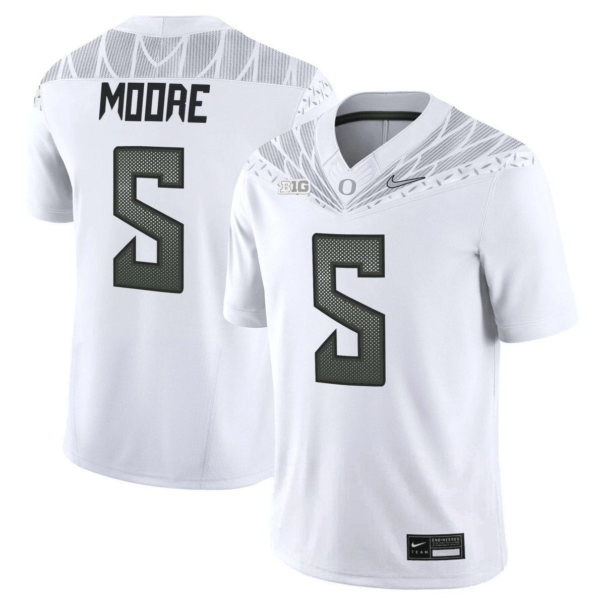 #5 Dante Moore Oregon Ducks 2025 Vapor Limited V2 Stitched White Jersey