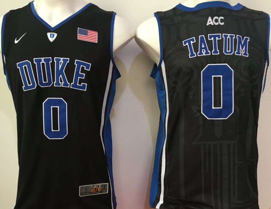 Duke Blue Devils Black #0 TATUM Jersey