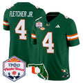 #4 M. Fletcher Jr Miami Hurricanes Football 2026 Fiesta Bowl Florida Jersey