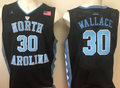 North Carolina Tar Heels Black #30 WALLACE Jersey