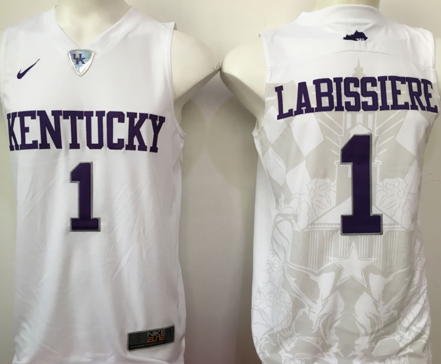 Kentucky Wildcats White #1 LABISSIERE Jersey