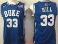 Duke Blue Devils Blue #33 HILL Jersey
