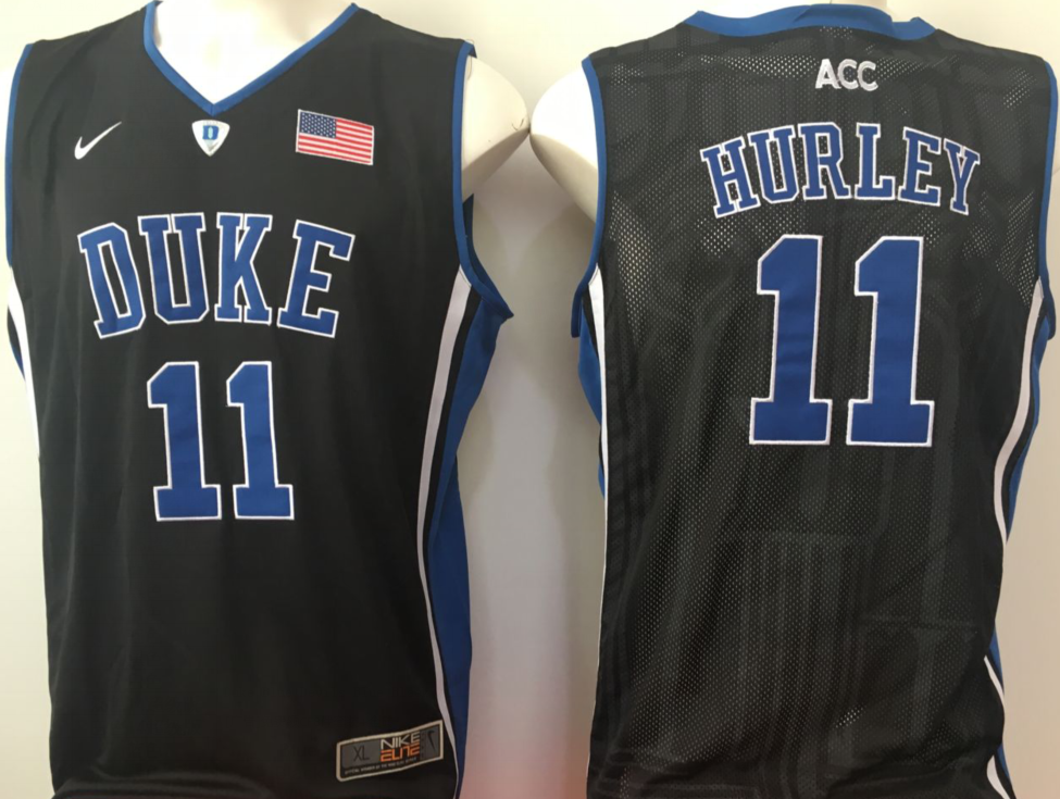 Duke Blue Devils Black #11 HURLEY Jersey