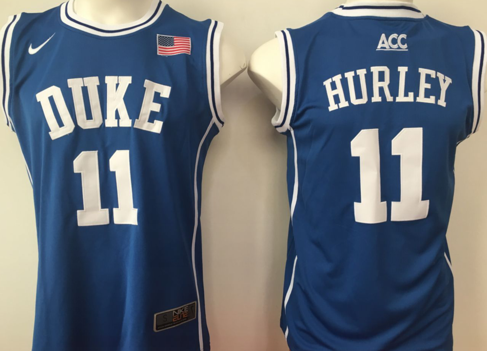 Duke Blue Devils Blue #11 HURLEY Jersey