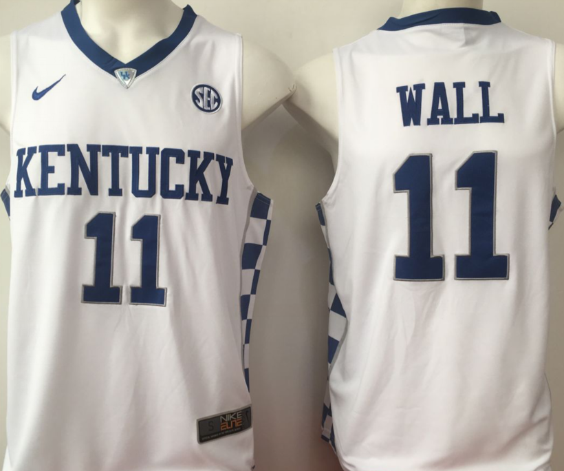2017 Kentucky Wildcats White #11 WALL Jersey