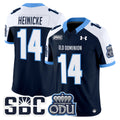 #14 Taylor Heinicke Old Dominion Monarchs 2026 Vapor Stitched Navy Alter Jersey
