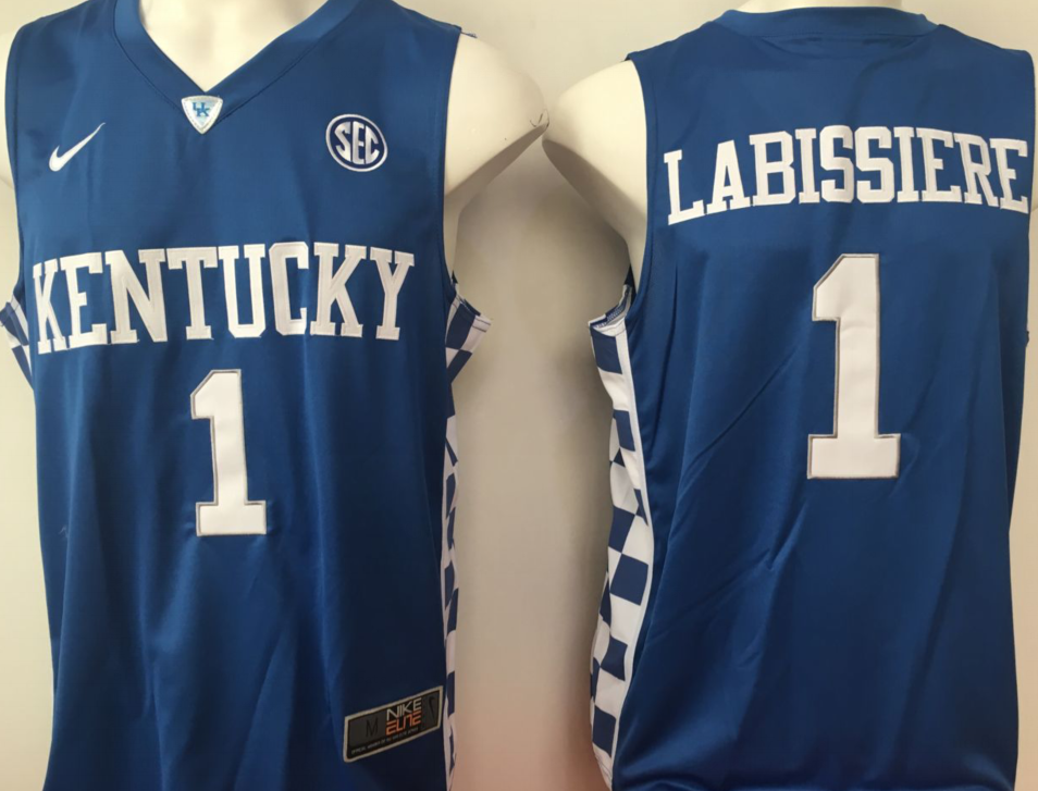 2017 Kentucky Wildcats Blue #1 LABISSIERE Jersey