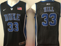 Duke Blue Devils Black #33 HILL Jersey