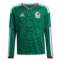adidas 2026 Mexico Youth Stadium Home Long-Sleeve Soccer Jersey