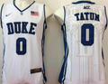 Duke Blue Devils White #0 TATUM Jersey