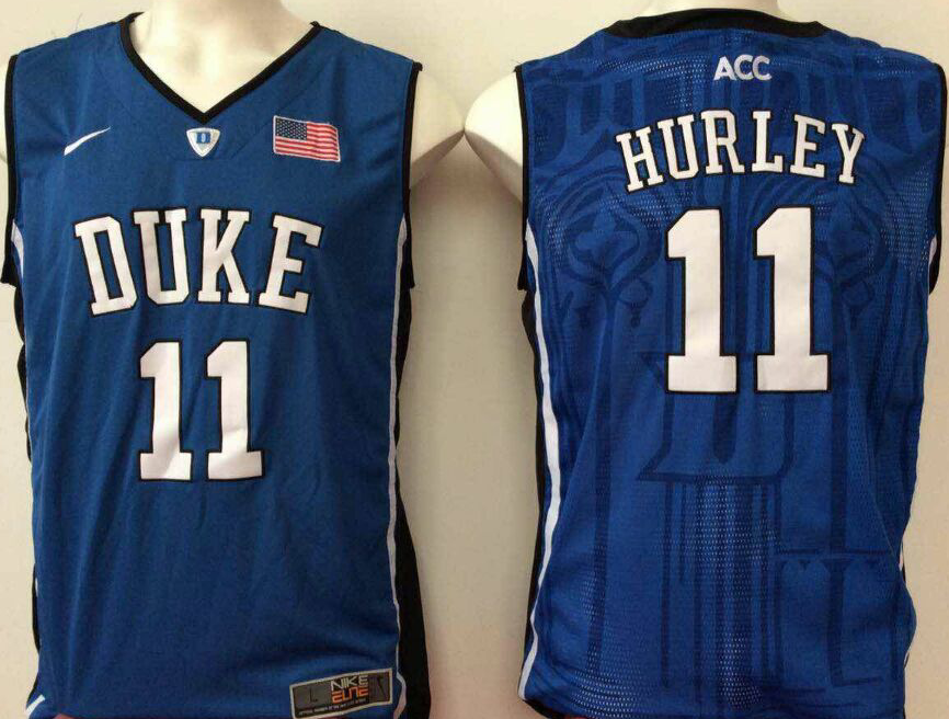 Duke Blue Devils Blue #11 HURLEY Jersey