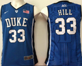 Duke Blue Devils Blue #33 HILL Jersey