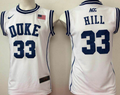 Duke Blue Devils White #33 HILL Jersey