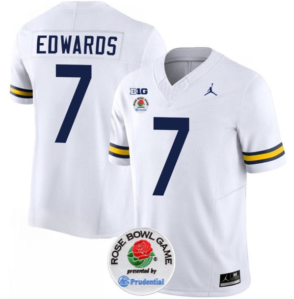 Men's Michigan Wolverines #7 Donovan Edwards 2023 F.U.S.E. White Rose Bowl