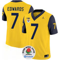 Men's Michigan Wolverines #7 Donovan Edwards 2023 F.U.S.E. Yellow Navy Rose