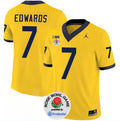 Men's Michigan Wolverines #7 Donovan Edwards 2023 F.U.S.E. Yellow Rose Bowl