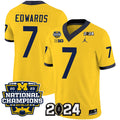 Men's Michigan Wolverines #7 Donovan Edwards Yellow 2024 F.U.S.E. With 2023