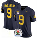 Men's Michigan Wolverines #9 J.J. McCarthy 2023 F.U.S.E. Navy Blue Rose