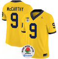 Men's Michigan Wolverines #9 J.J. McCarthy 2023 F.U.S.E. Yellow Rose Bowl