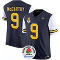 Men's Michigan Wolverines #9 J.J. McCarthy 2023 F.U.S.E. Navy White Rose