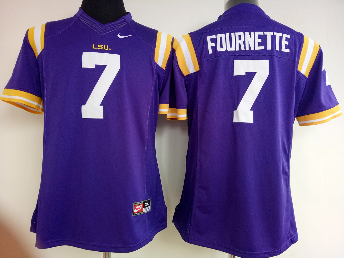 Womens LSU Tigers Purple #7 FOURNETTE Jersey
