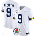 Men's Michigan Wolverines #9 J.J. McCarthy 2023 F.U.S.E. White Rose Bowl