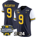 Men's Michigan Wolverines #9 J.J. McCarthy Navy White 2024 F.U.S.E. With