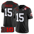 Men's Nebraska Cornhuskers #15 Tommie Frazier Black 2024 F.U.S.E. With Patch