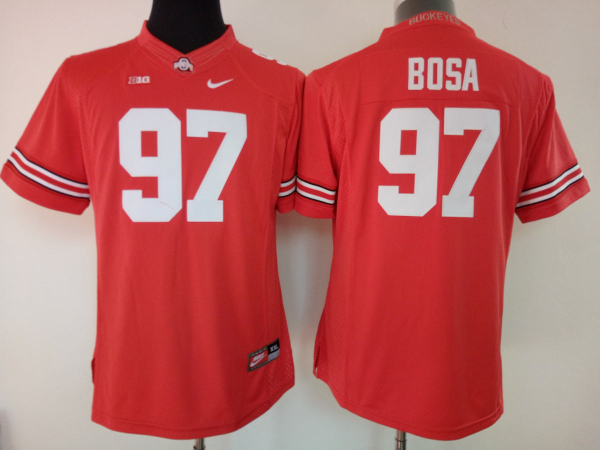 Womens Ohio State Buckeyes Red #97 BOSA Jersey