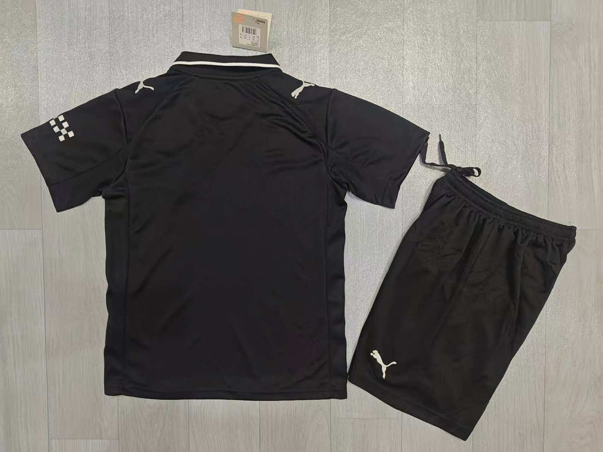 KIDS Puma Manchester City Away Jersey & Shorts Set Core Black / Silver