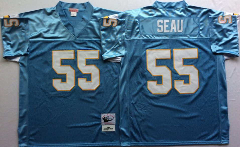 San Diego Chargers Blue #55 SEAU Jersey