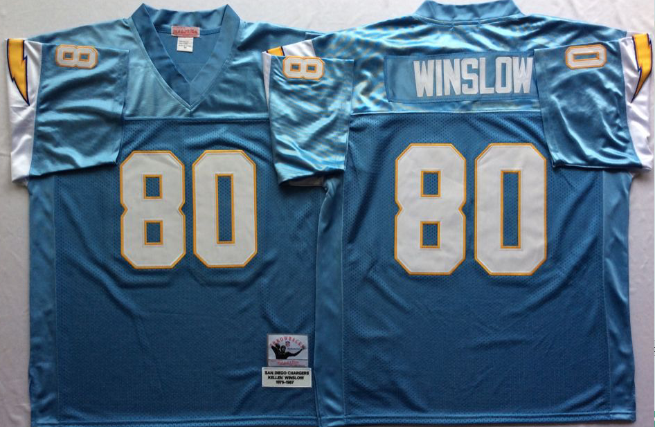 San Diego Chargers Blue  #80 WINSLOW Jersey