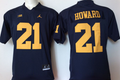 Michigan Wolverines Blue #21 HOWARD Jersey
