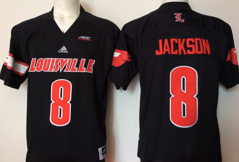 Louisville Cardinals Black #8 JACKSON Jersey