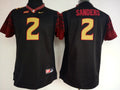 Womens Florida State Seminoles Black #2 SANDERS Jersey