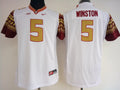 Womens Florida State Seminoles White #5 WINSTON Jersey