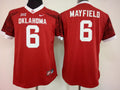 Womens Oklahoma Sooners Red #6 MAYFIELD Jersey