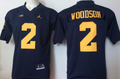Michigan Wolverines Blue Jordan #2 WOODSON Jersey