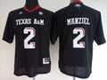 Womens Texas A M Aggies Black #2 MANZIEL Jersey