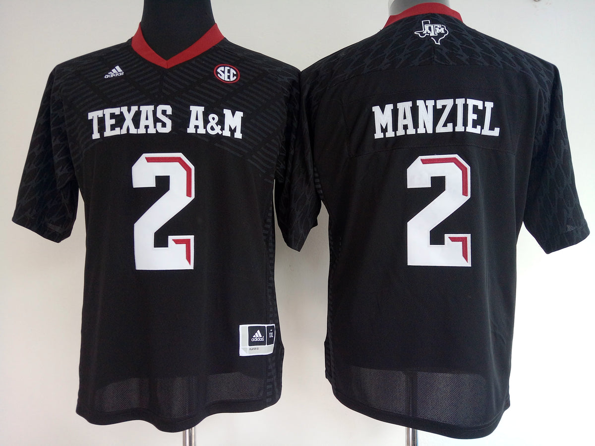 Womens Texas A M Aggies Black #2 MANZIEL Jersey