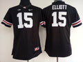 Womens Ohio State Buckeyes Black #15 ELLIOTT Jersey