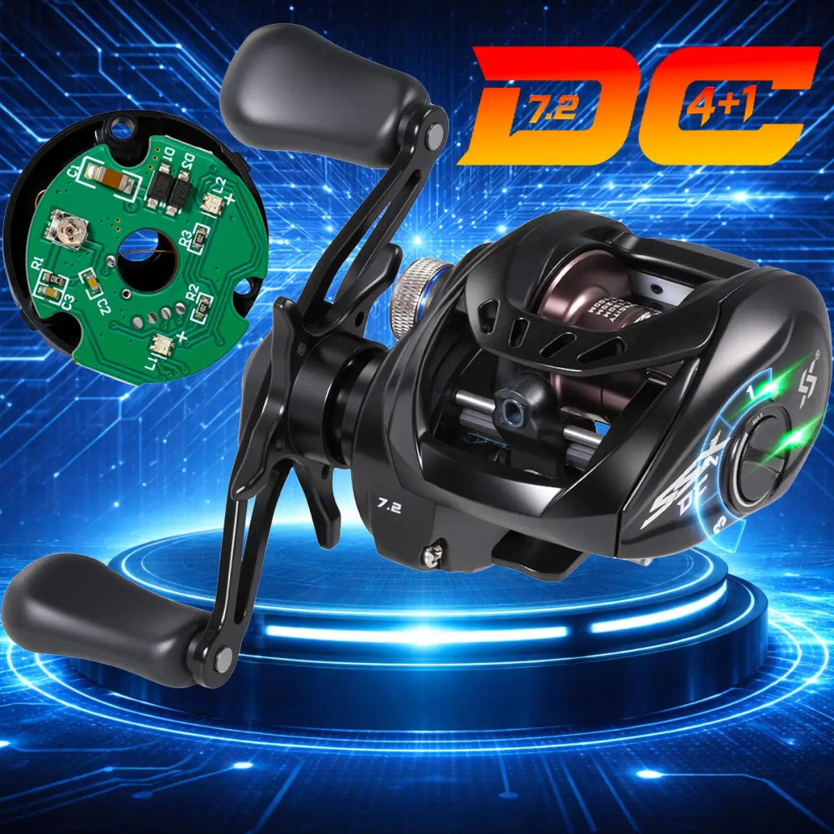 ⏳LIMITED TIME: 50% OFF! 🎣 DC Baitcasting Fishing Reel - Digital Braking System (Say Goodbye to Backlash!) - 7.2:1 High Speed - For Predatory Fishing in Fresh & Salt Water