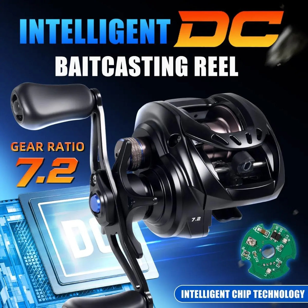⏳LIMITED TIME: 50% OFF! 🎣 DC Baitcasting Fishing Reel - Digital Braking System (Say Goodbye to Backlash!) - 7.2:1 High Speed - For Predatory Fishing in Fresh & Salt Water