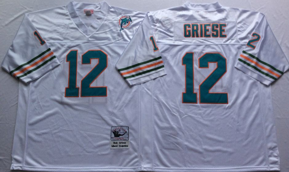 Miami Dolphins White #12 GRIESE Jersey