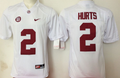 Alabama Crimson Tide White #2 HURTS Jersey