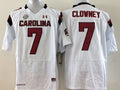 South Carolina Gamecock White #7 CLOWNEY Jersey