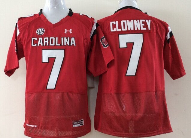 South Carolina Gamecock Red #7 CLOWNEY Jersey