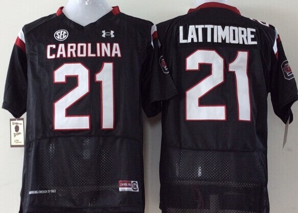 South Carolina Gamecock Black #21 LATTIMORE Jersey